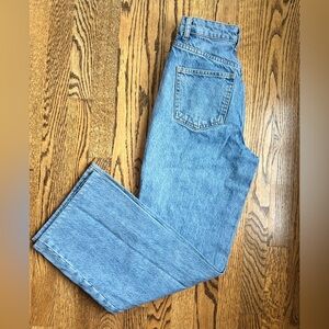 Zara High Rise Baggy Wide Leg Denim